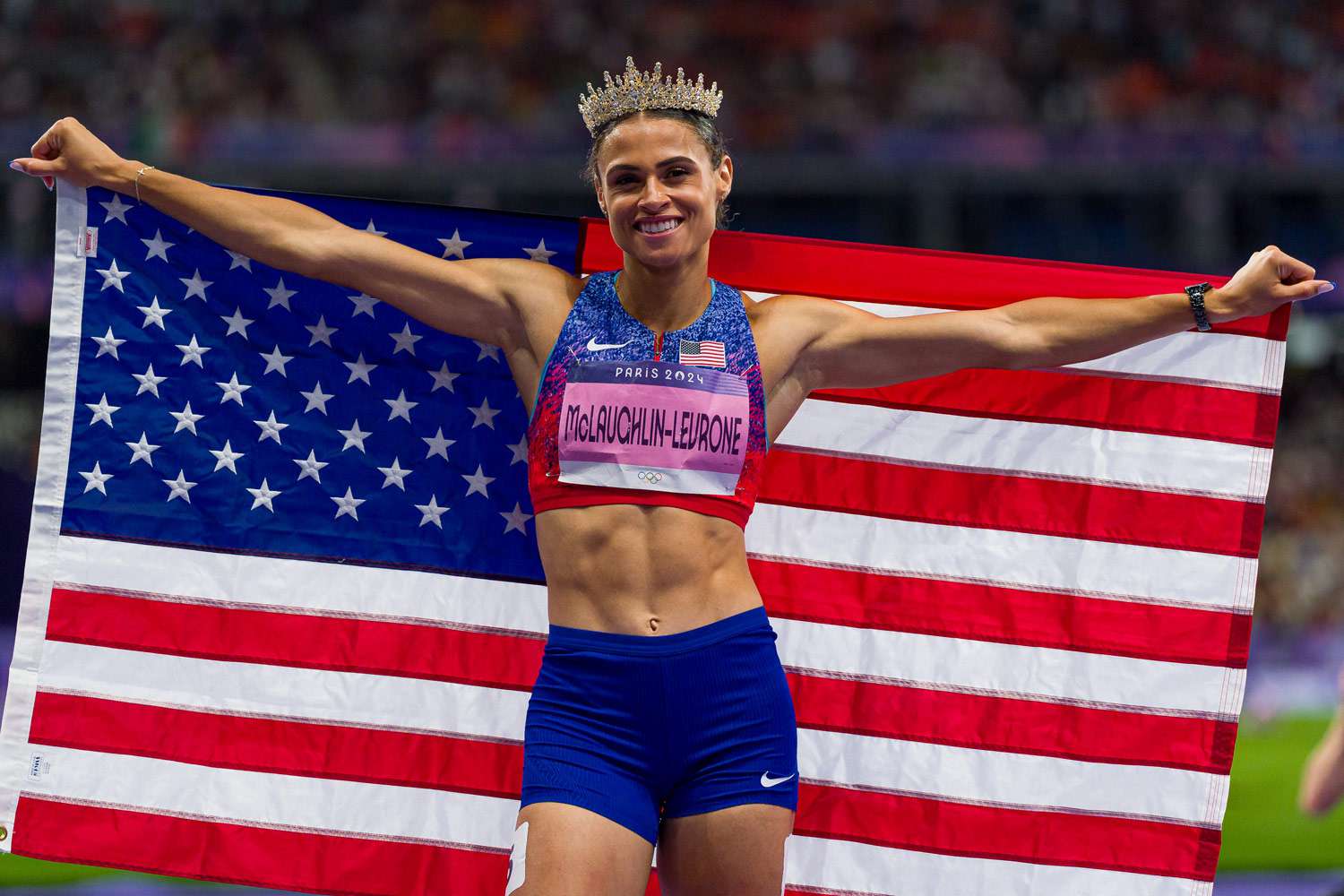 Sydney McLaughlin-Levrone Dazzles with Tiara Celebration for Paris ...