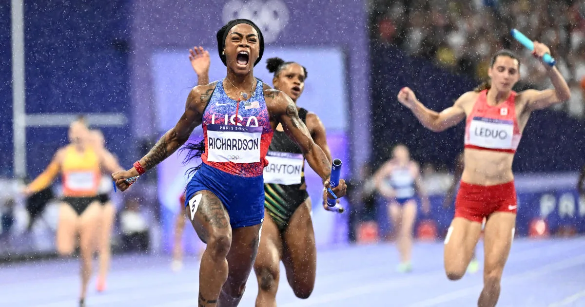 U.S. Women Triumph in 4x100 Relay, Sha'Carri Richardson Secures First