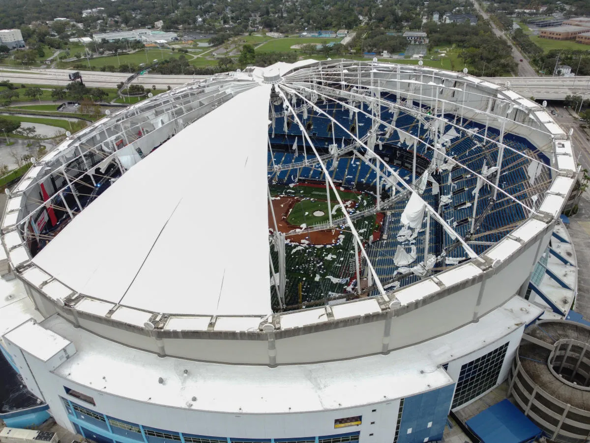 Hurricane Milton Strikes: Tropicana Field Roof Torn Off In Tampa's ...