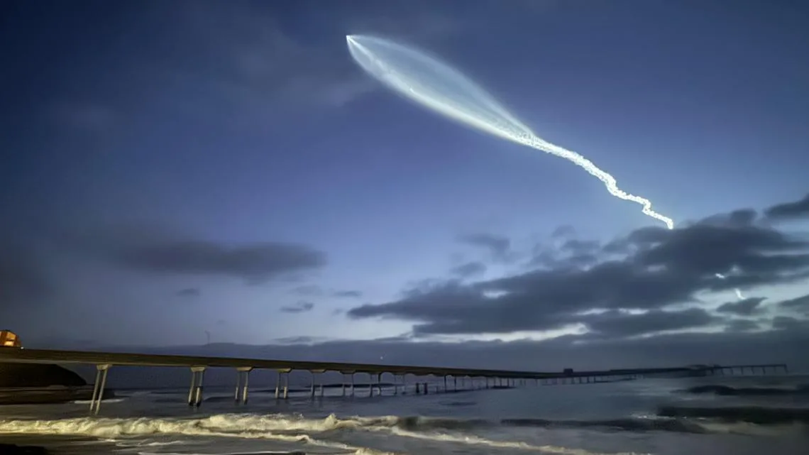 SpaceX Falcon 9 Rocket Launch Ignites Southern California Skies with