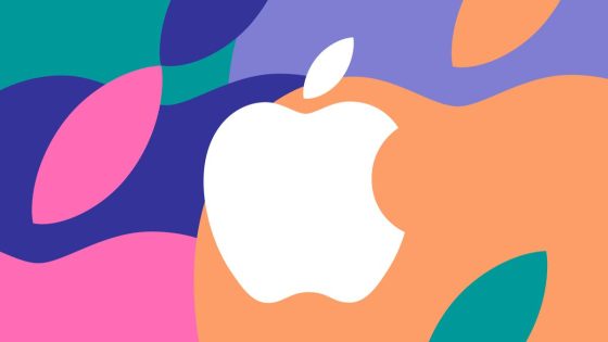 Vector illustration of the Apple logo.