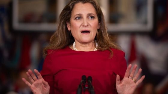 Canada should respond to Trump with tariffs on Musk’s Teslas, Freeland says - Financial Times