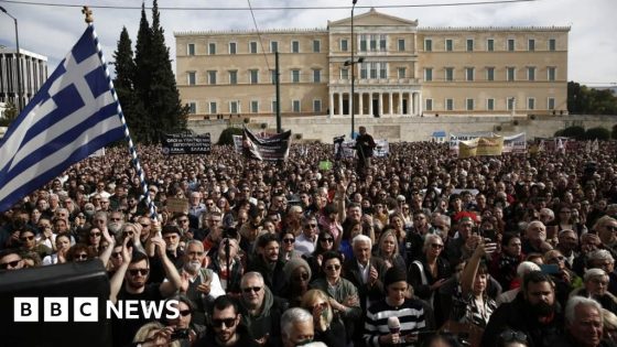 Huge Athens crowds demand justice for 2023 train crash