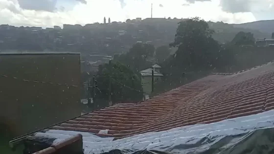 Chuva com granizo atinge Grande BH nesta quinta-feira (23)