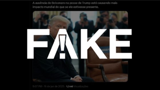 É #FAKE foto de Trump ao lado de cadeira com nome de Bolsonaro; imagem é de inteligência artificial - G1