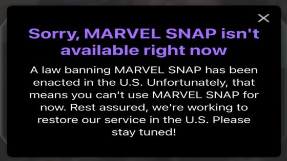 ‘Marvel Snap’ Developer Wasn’t Told It Would Be Banned, Recommends VPN