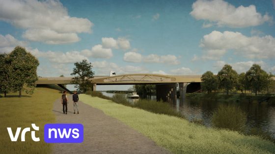 Nieuwe brug van E40 over de Leie in Drongen wordt veel breder en krijgt ook een aparte fiets- en voetgangersbrug ernaast