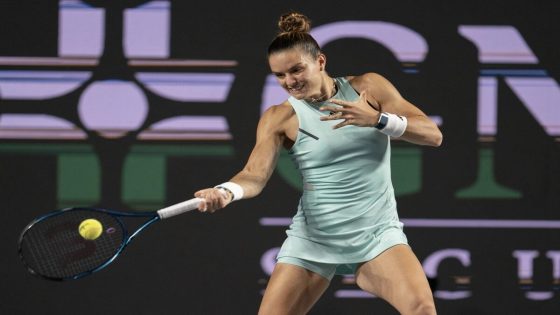 Maria Sakkari in action ahead of the WTA Linz Open.