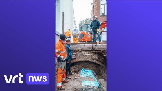 Historische brug uit 1772 blootgelegd in hartje Mechelen - VRT.be