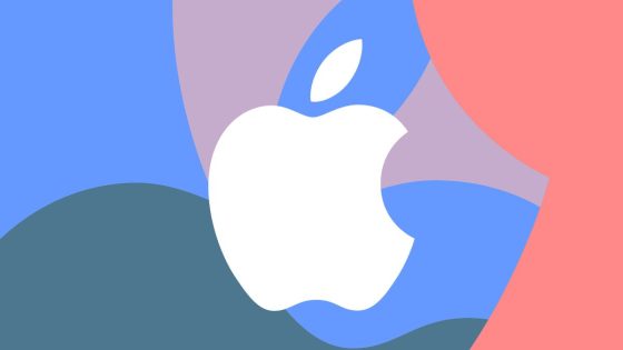 Vector illustration of the Apple logo.