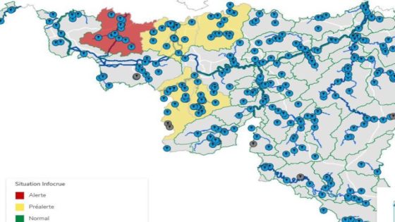 UPDATE. Drie rivieren in Wallonië hebben alarmniveau voor hoog waterpeil bereikt