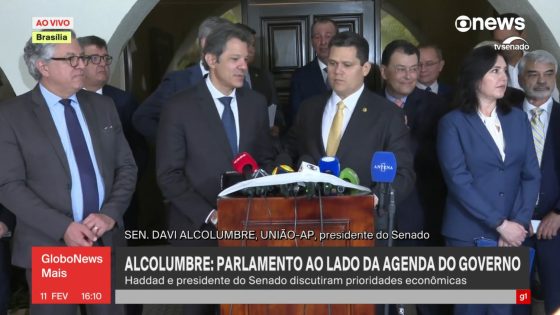 Ao lado de Haddad, Alcolumbre defende deixar 'divergências de lado' e melhorar ambiente de negócios no país - G1