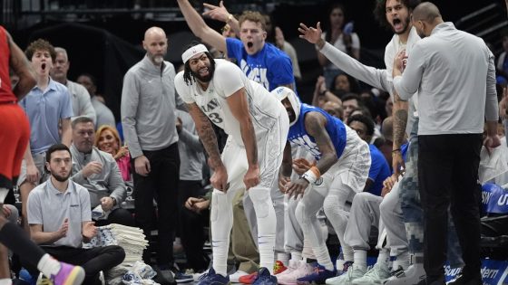 Anthony Davis leaves his Dallas debut with an injury after seismic Luka Doncic trade