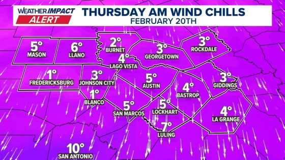 Arctic blast will bring coldest weather of the winter to Austin, Central Texas