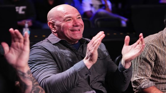 UFC CEO Dana White reacts during Dana White's Contender Series season eight, week nine at UFC APEX on October 8, 2024 in Las Vegas, Nevada.