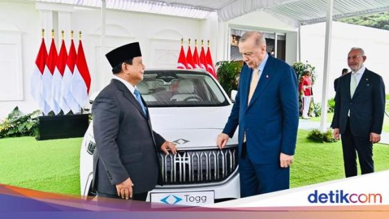 Erdogan Hadiahi Mobil Listrik Togg T10X ke Prabowo