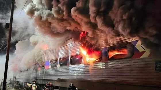 SEPTA train catches fire in Delaware County