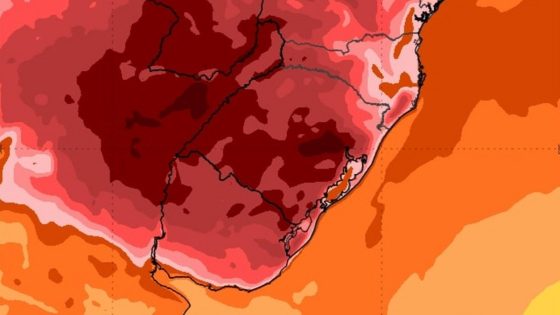 Mapas mostram regiões onde onda de calor atuará de forma mais intensa no RS