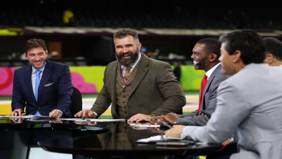 Jason Kelce reflects on Eagles win, defends brother Travis Kelce: ‘Odd for me to watch’