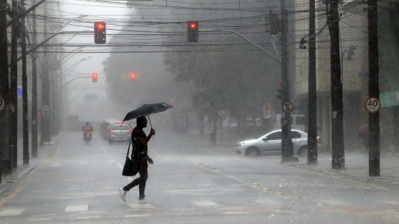 Chuva forte localizada nesta quarta-feira no Sul do Brasil