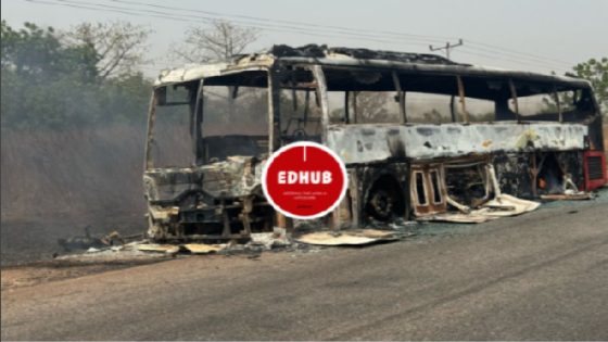 Suspected bandits set bus ablaze in Walewale, killing at least two