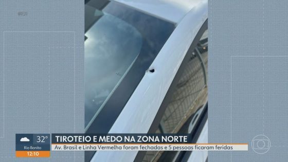 Motorista tem carro atingido por disparo durante tiroteio na Av. Brasil: ‘Achei que teria sido uma pedra’ | Rio de Janeiro