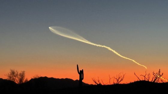 SpaceX Falcon 9 rocket launch in Southern California