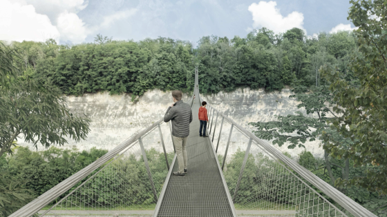 Spectaculaire hangbrug over Albertkanaal heeft vergunning beet en moet eind dit jaar al klaar zijn