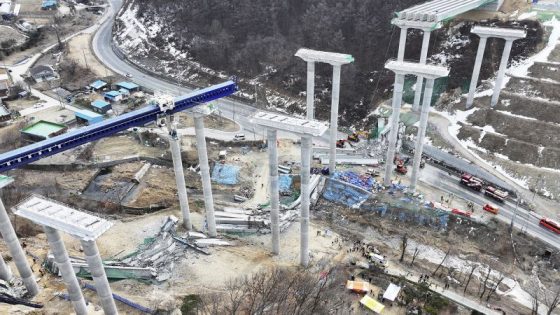 South Korea highway overpass collapses, killing at least four construction workers