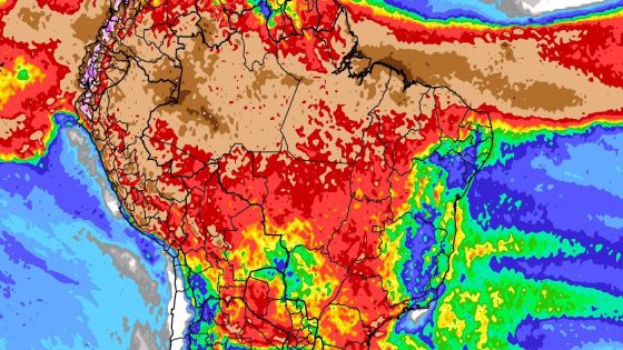 tendência de chuva para dez dias no Brasil