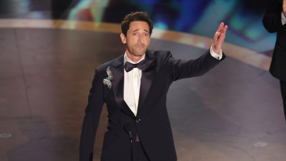 'The Brutalist' Adrien Brody Reacts to Record Breaking Oscars Speech