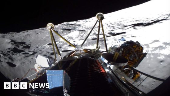 Athena spacecraft lands on Moon but appears to be on its side