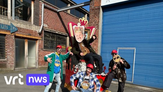 Toekomstig burgemeester Kevin Defieuw en Prins Gillian sieren carnavalsstoet in Gullegem