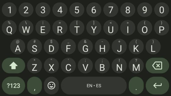 Google Gboard with round keys