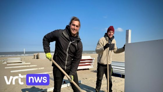 Kust lonkt naar de zomer: opbouw strandbars begonnen