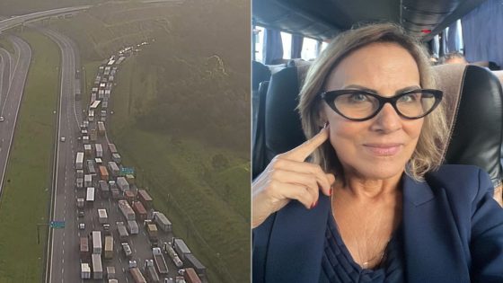 Rodovia Anchieta, SP, segue parcialmente interditada 12 horas após carreta derrubar passarela | Santos e Região