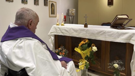 Pope Francis seen in first photo since hospitalization : NPR