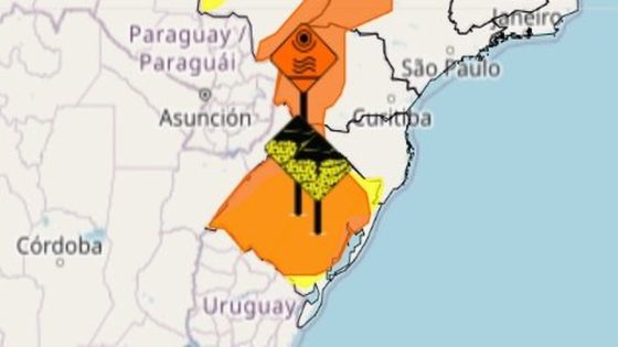 Inmet emite dois alertas de risco de tempestades com ventania e queda de granizo no RS