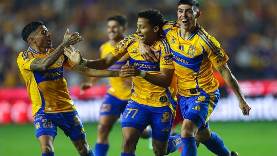 Tigres en festejo de gol, durante el Clausura 2025 - Foto: Imago7