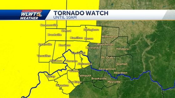 Tornado watch issued as storms move into Cincinnati