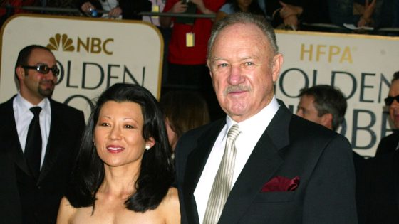 Gene Hackman & wife Betsy Arakawa during The 60th Annual Golden Globe Awards - Arrivals at The Beverly Hilton Hotel in Beverly Hills, California, United States.