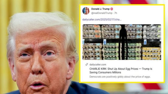 Trump Reposts Shut Up About Egg Prices Article