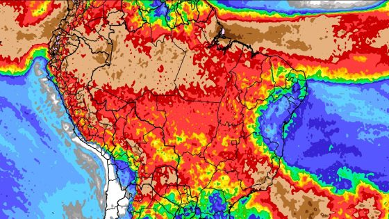 tendência de chuva para dez dias no Brasil