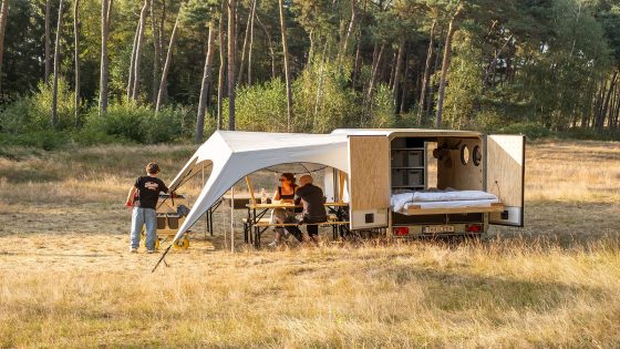 Geelse ondernemer lanceert glamping trailer: "We combineren gemak van een camper met flexibiliteit van een aanhangwagen"