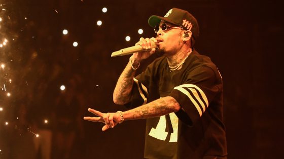 Chris Brown performing in Las Vegas last year.