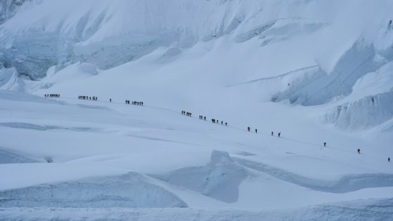 Climbers struggle against the weather on Mount Everest in photos