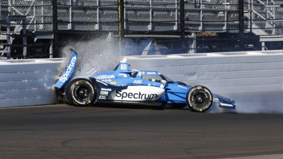 Colton Herta crashes heavily in Indy 500 qualifying, hours after Marcus Armstrong's practice wreck