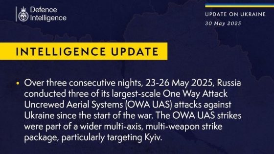 British Defence Intelligence Update Ukraine 30 May 2025