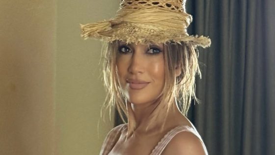 J.Lo Spends Mother‘s Day in a Pink Gingham Dress and Blush Bikini