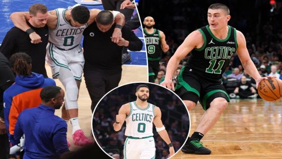 Jayson Tatum greets Celtics back in New York with season on the line
